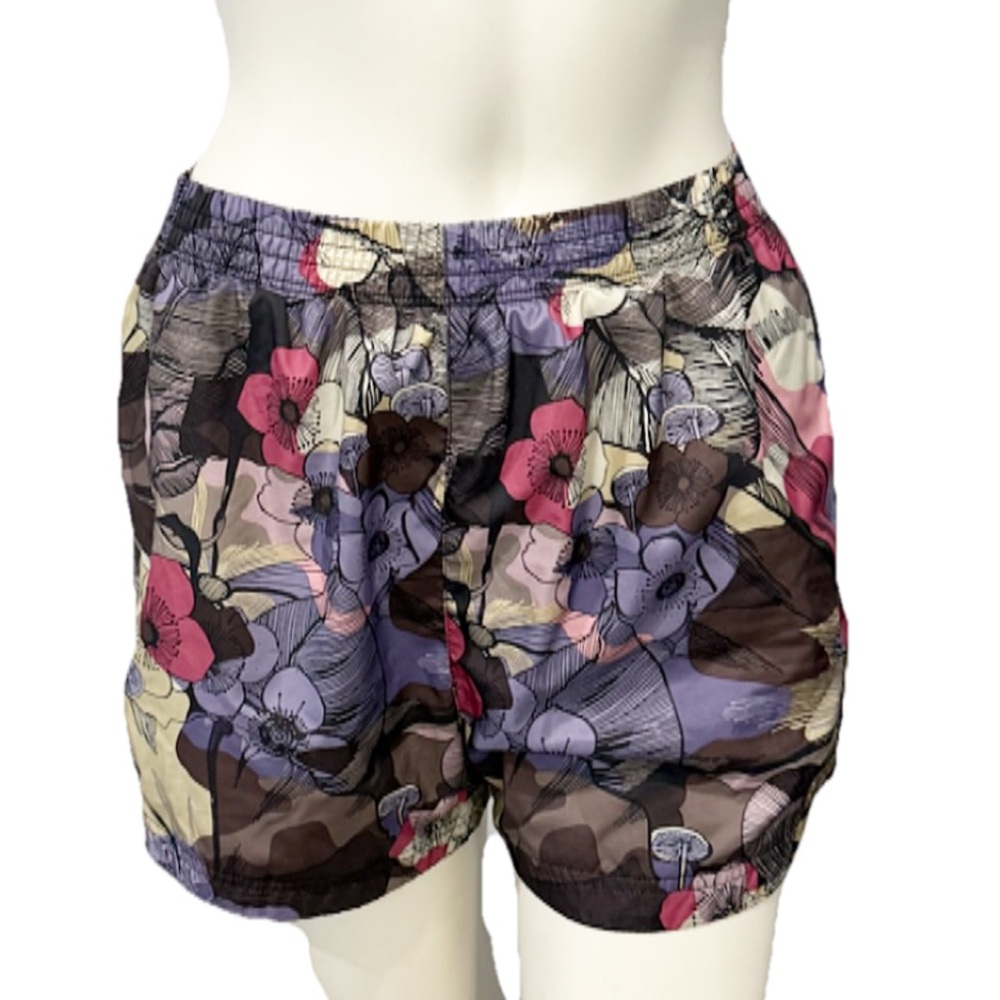 Nike Women’s Floral Athletic Shorts Small Mesh Lined Multicolor
